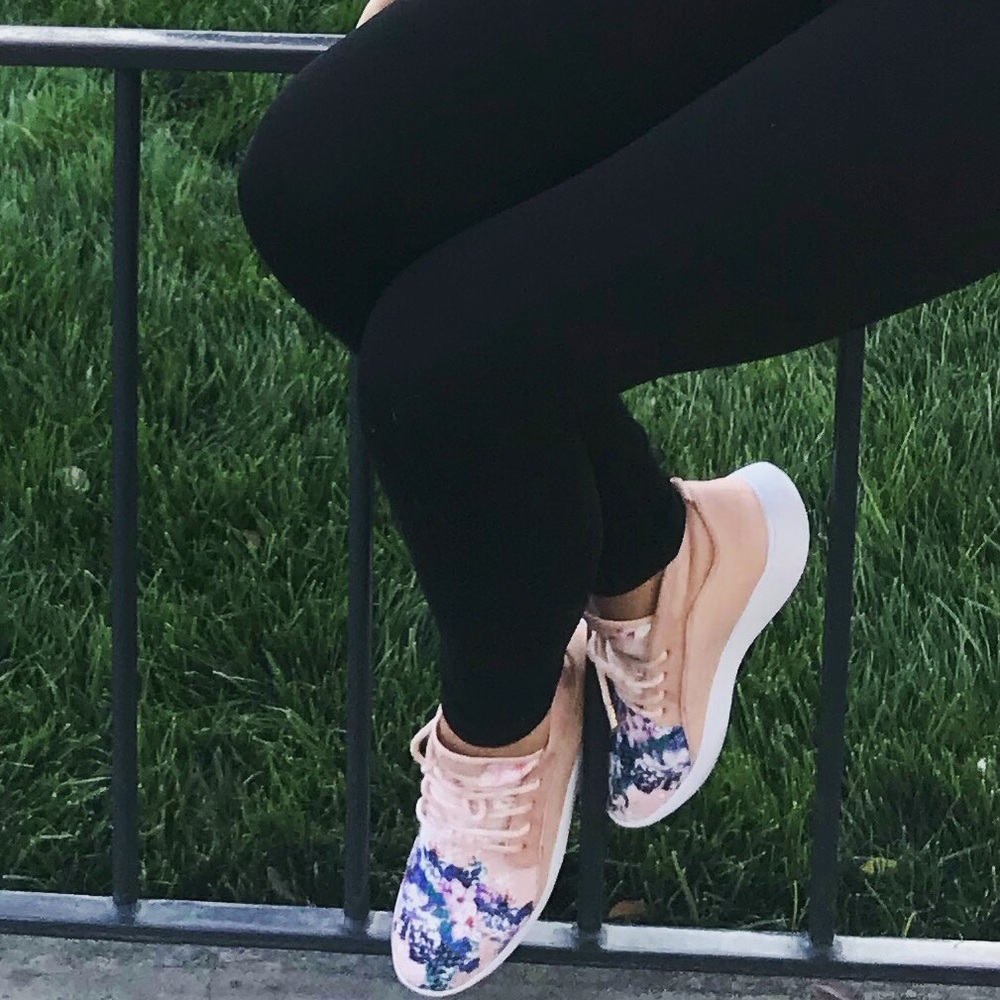 Floral tennis shoes